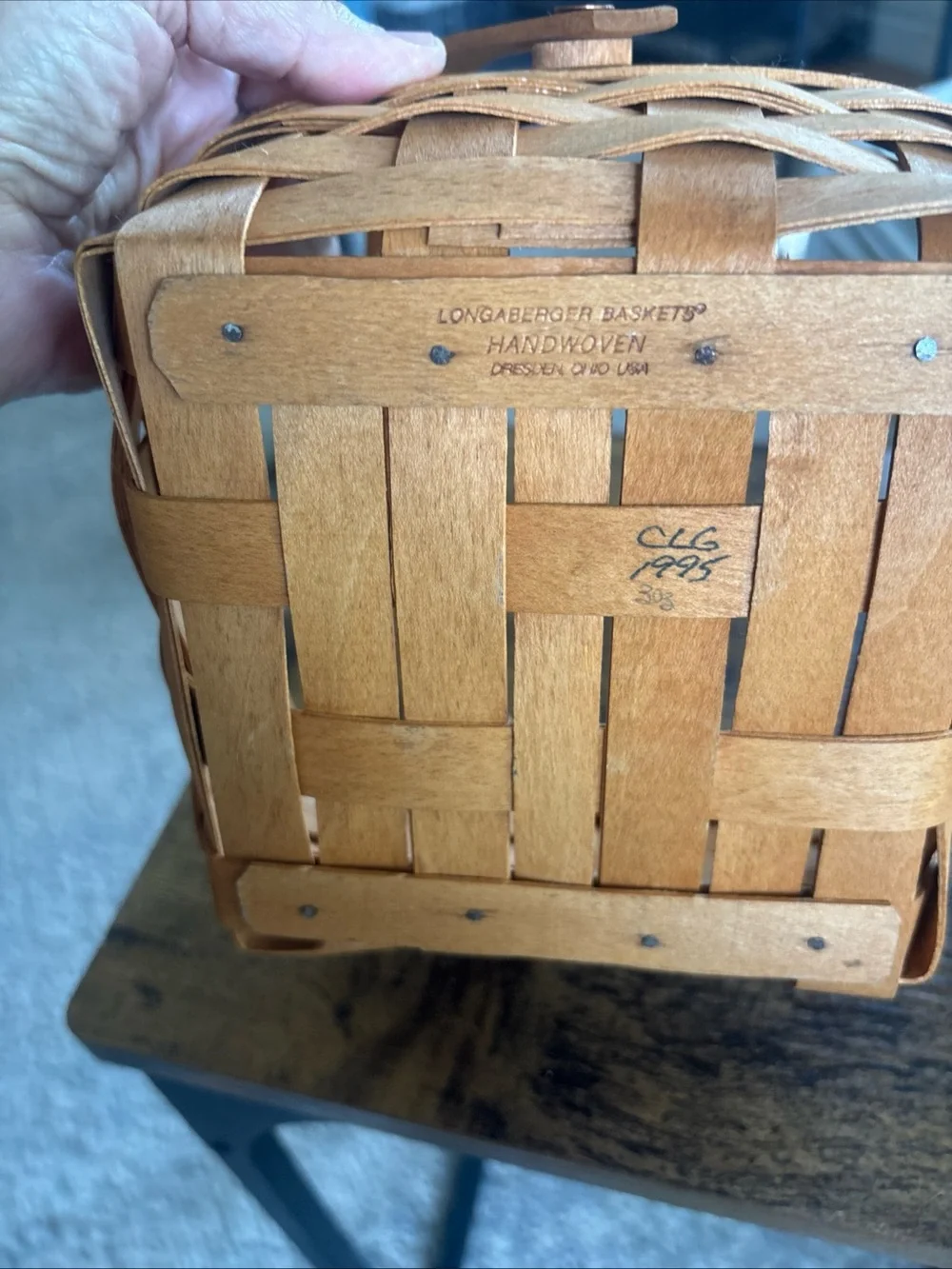Lot of 2 Longaberger Baskets American Cancer Society 1996 W/ Liners And 1995 w/o